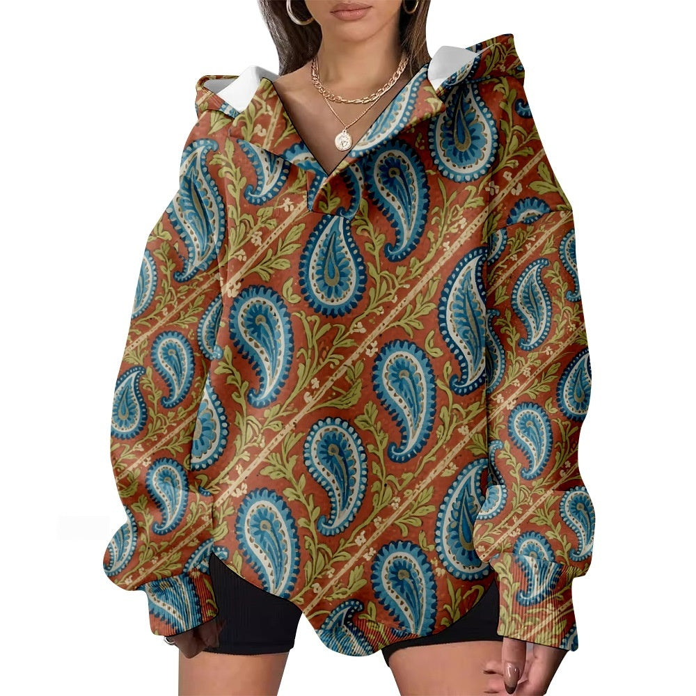 Blumenprint Langarmpulli Damen