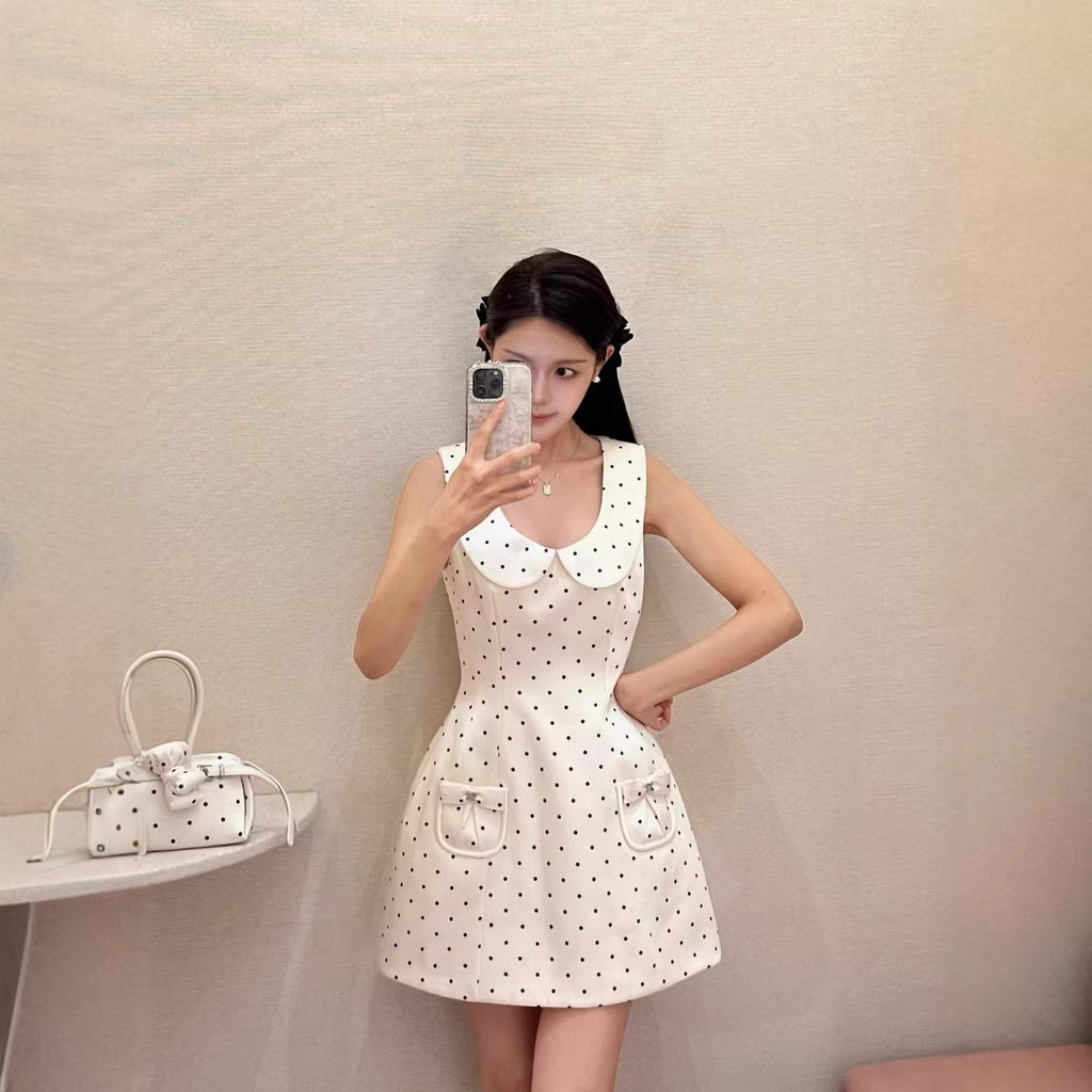 Elegantes Polka-Dot Minikleid