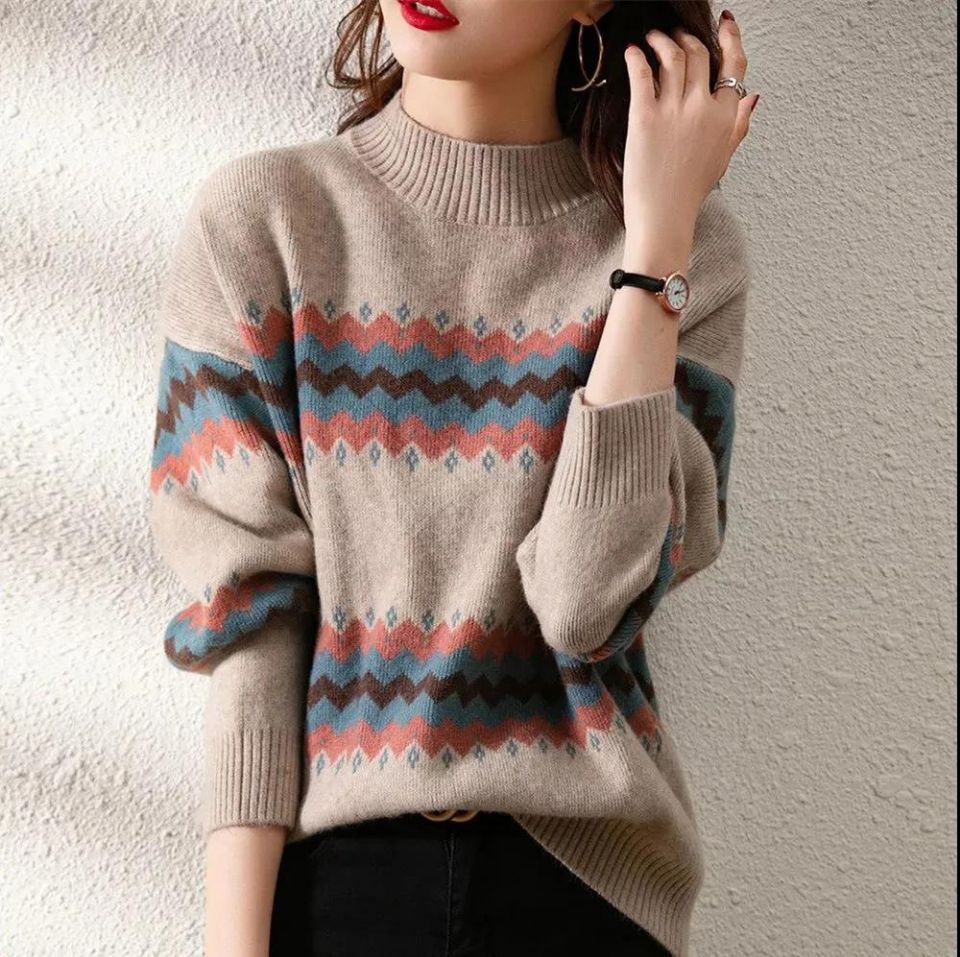 Damen Strickshirt mit Halbturtleneck