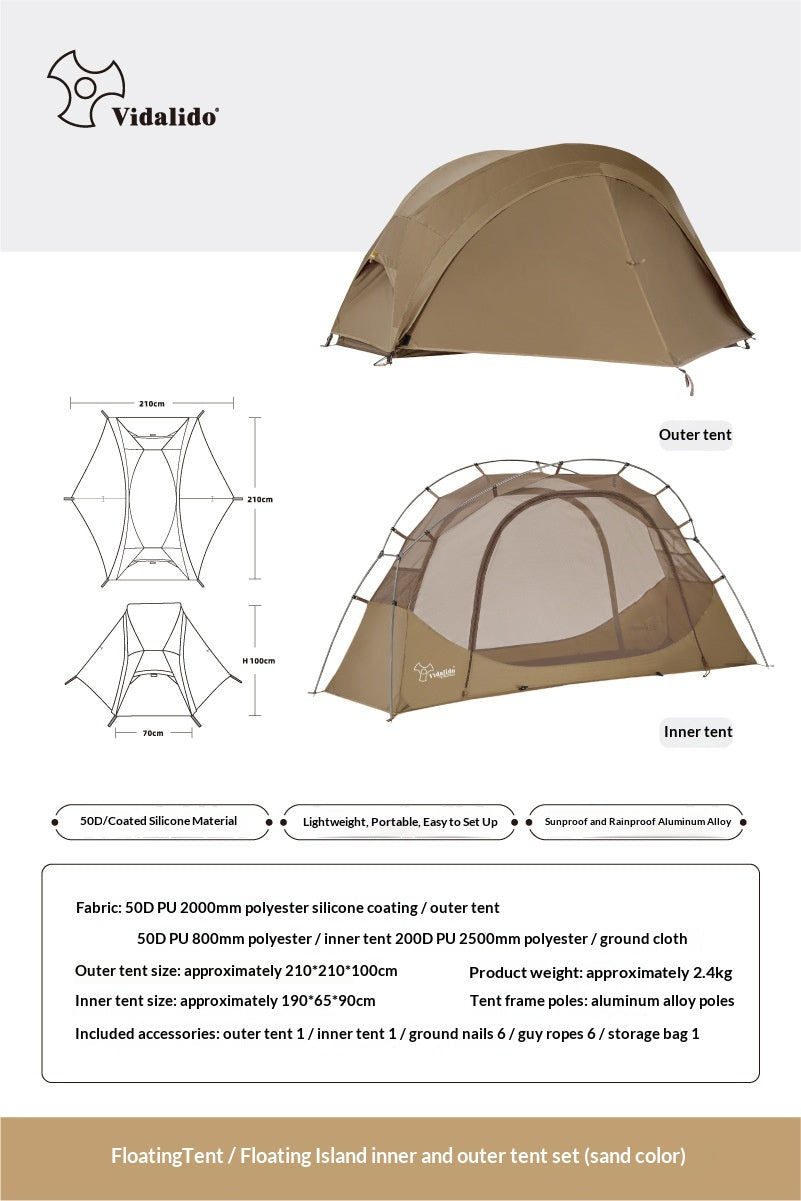 Leichtes Einzelpersonenzelt für Outdoor
