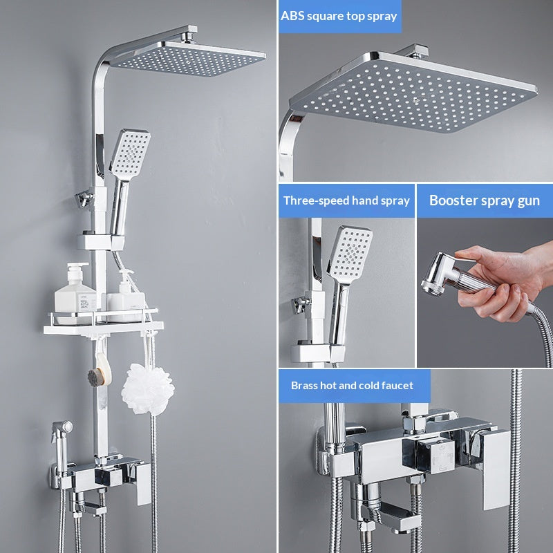Dusche-Set aus Edelstahl