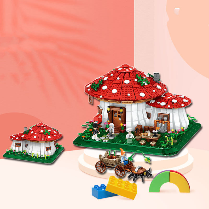 Pilzhaus-Strassenansicht Baustein-Puzzle | LuxeStyle