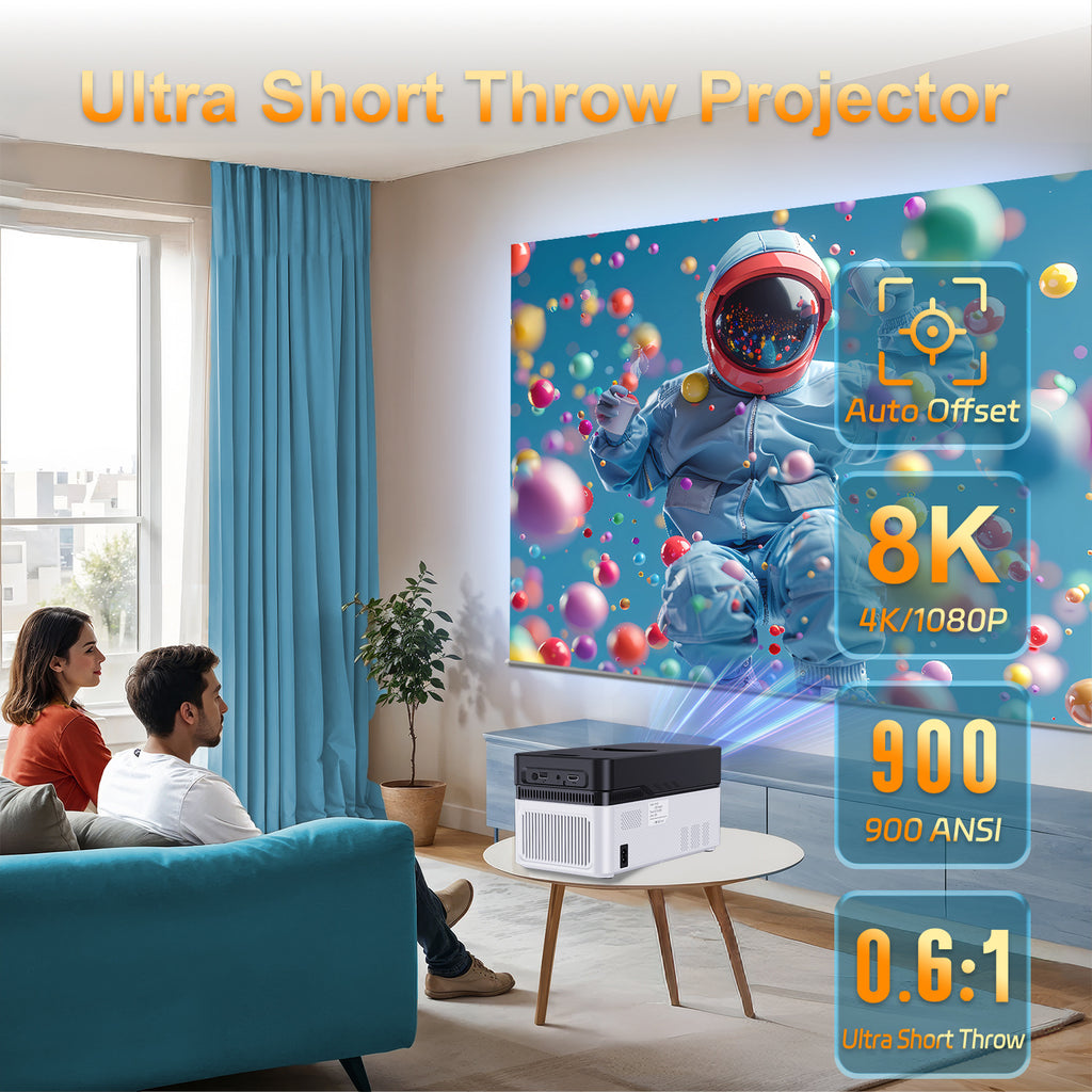 Ultra-Short-Fokus 1080p Projektor mit 8K Smart