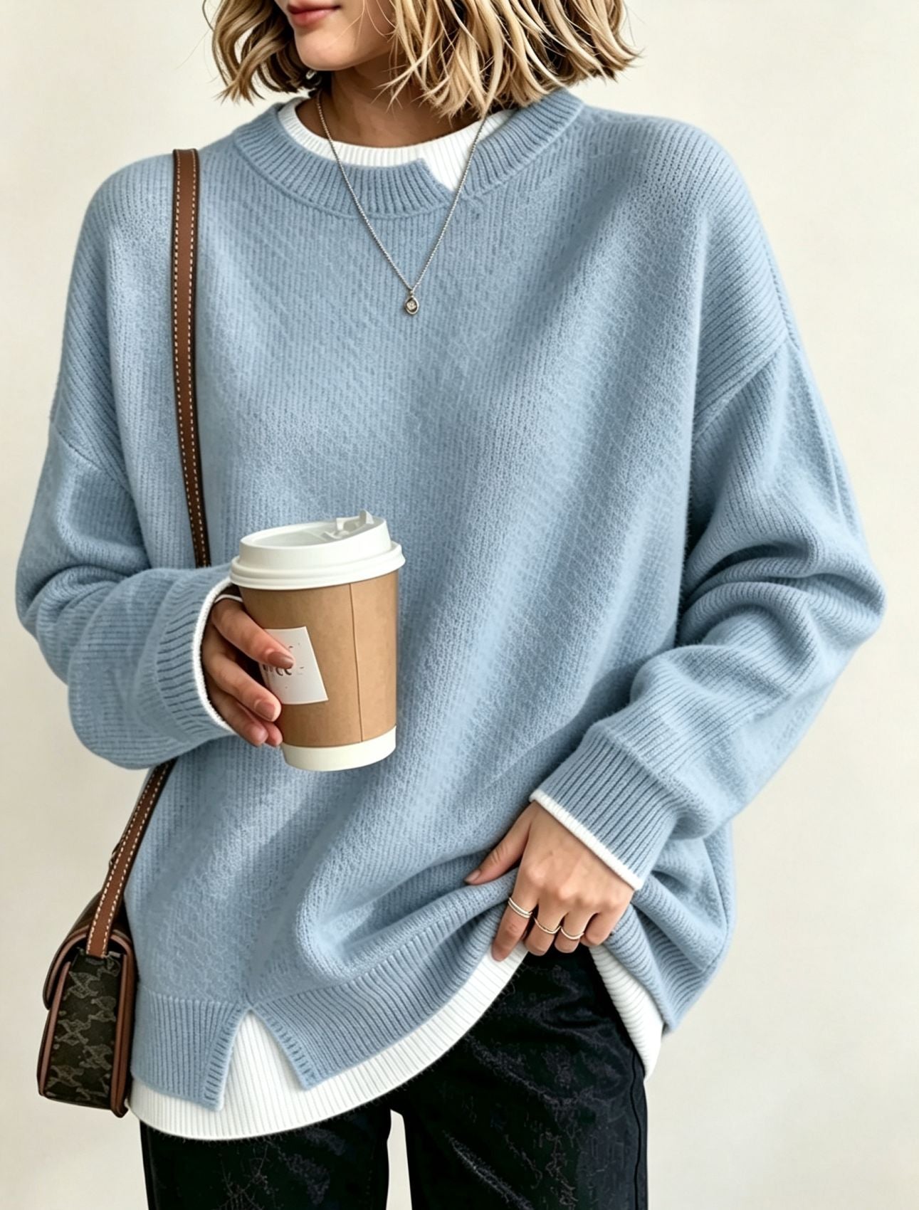 Strickpullover im Color-Blocking-Design