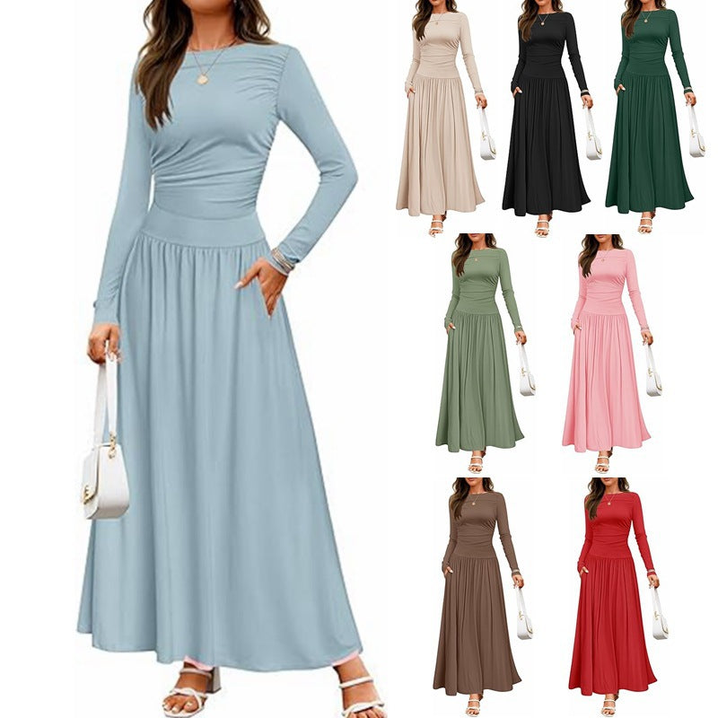 Langarm-Kleid mit Taschen