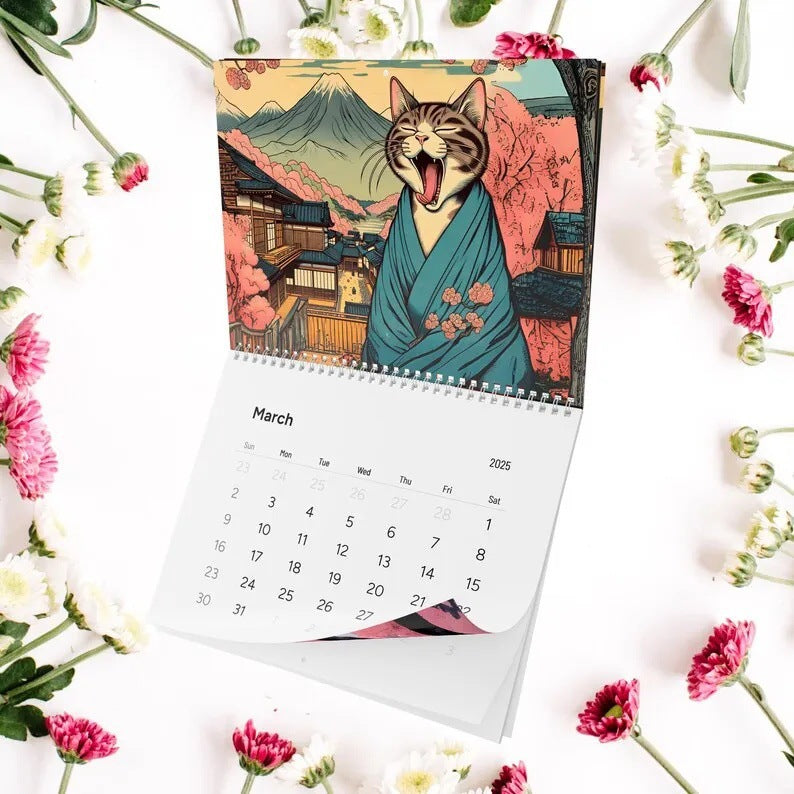 Wandkalender «Schläfrige Katzen von Edo» 2025 – Bild 2 | LuxeStyle