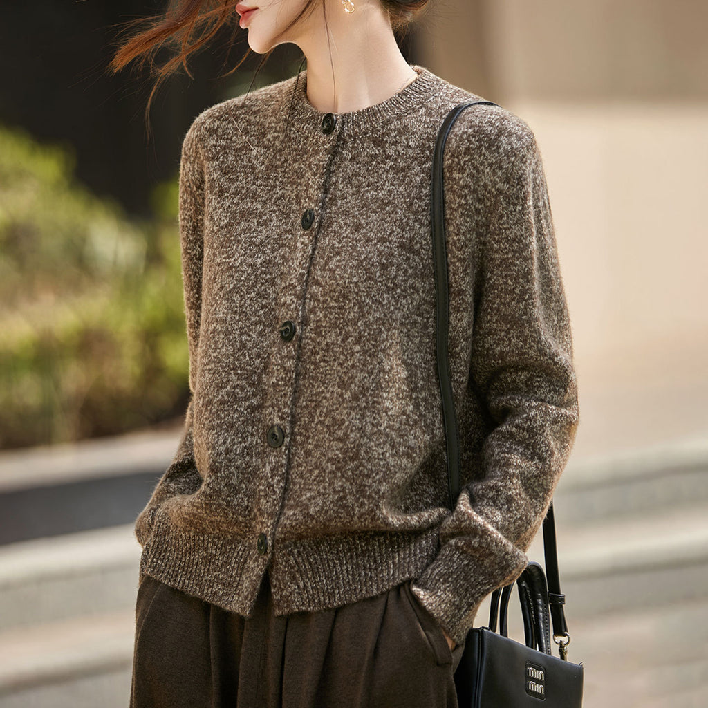 Strick-Cardigan mit Rundhalsausschnitt – Ansicht 5