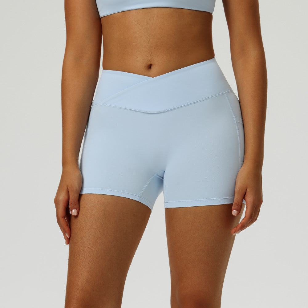 High-Waist Yoga Shorts mit Po-Lifting-Effekt