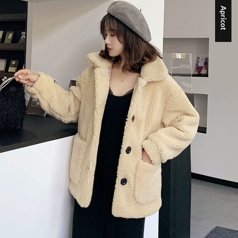 Kurzer Lammwollmantel | LuxeStyle