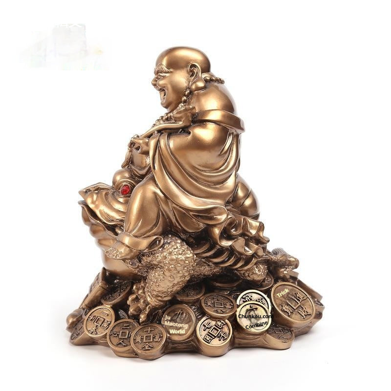 Maitreya Buddha Statue auf Goldkröte | LuxeStyle
