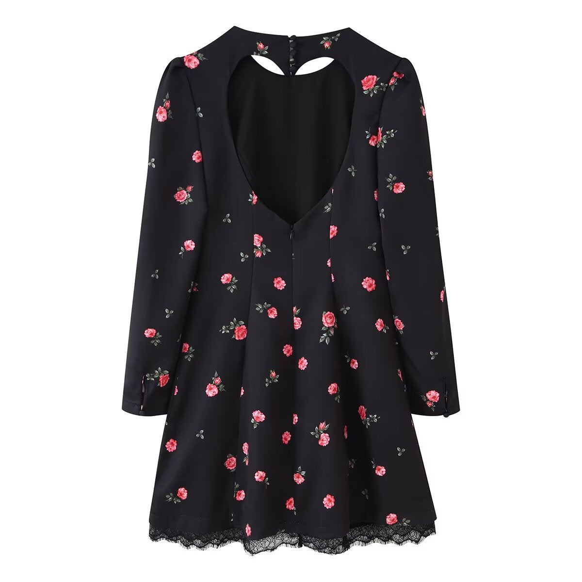 Elegantes Kleid mit Herz-Muster
