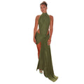 Elegantes Bodycon Halterneck-Kleid mit Schnürung