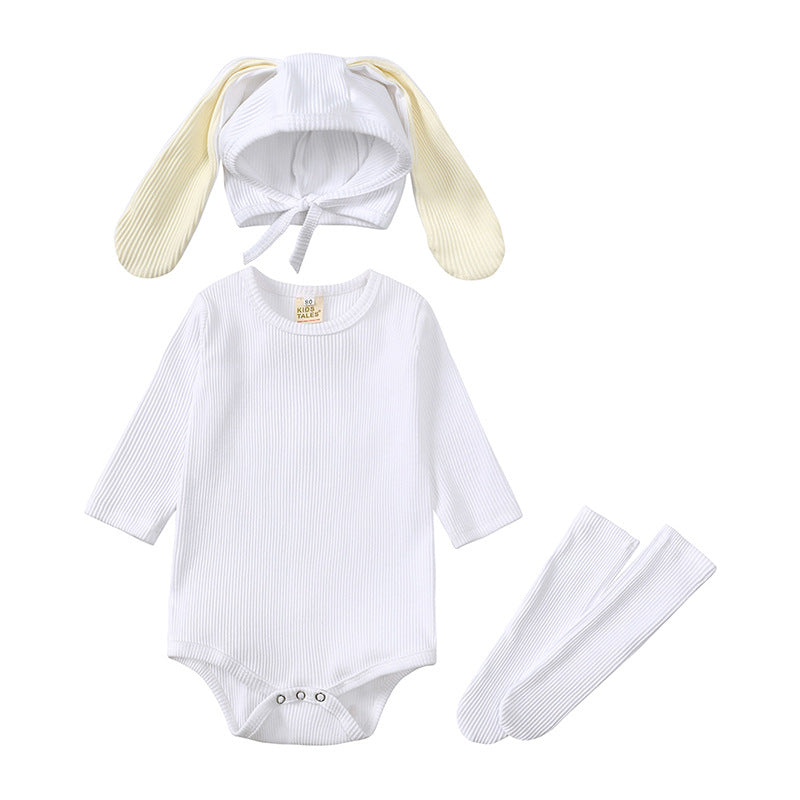 Baby-Strampler mit Hasenohren – Dreiteiler – Bild 2 | LuxeStyle