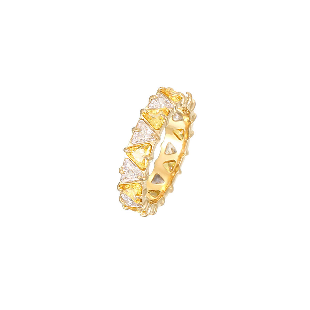 Herzring aus Titanstahl mit Zirkonia