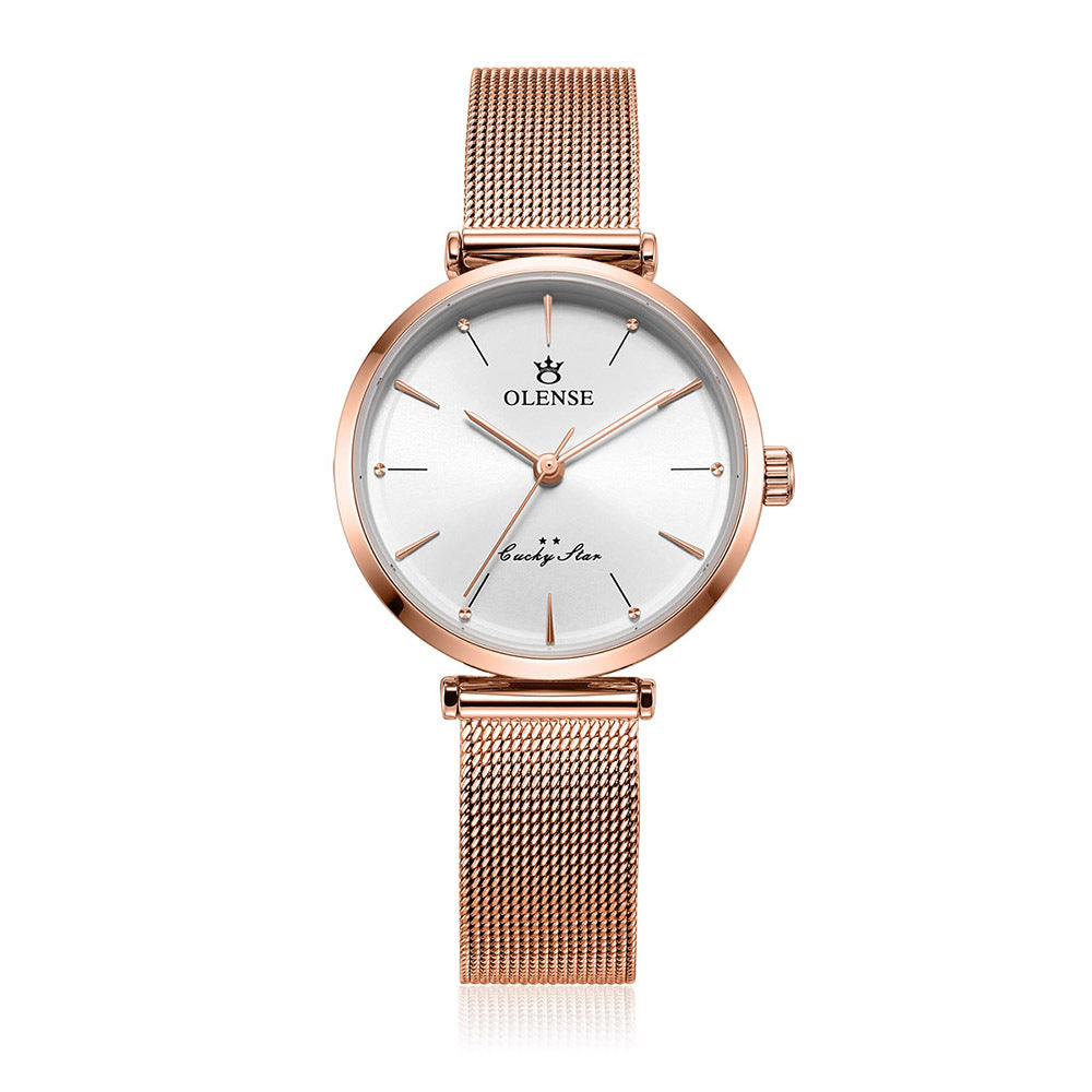 Damenuhr mit Milanaise-Armband aus Edelstahl | LuxeStyle