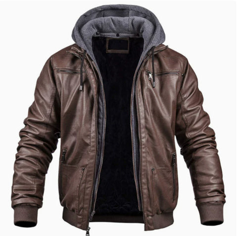 Herren-PU-Jacke, wärmend & stylisch für Frühling/Autumn