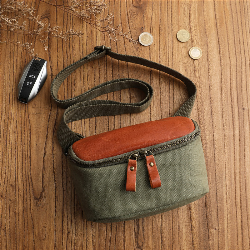 Minimalistische Crossbody Bag aus Baumwoll-Canvas – Ansicht 8