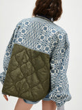Gesteppter Patchwork-Baumwollmantel