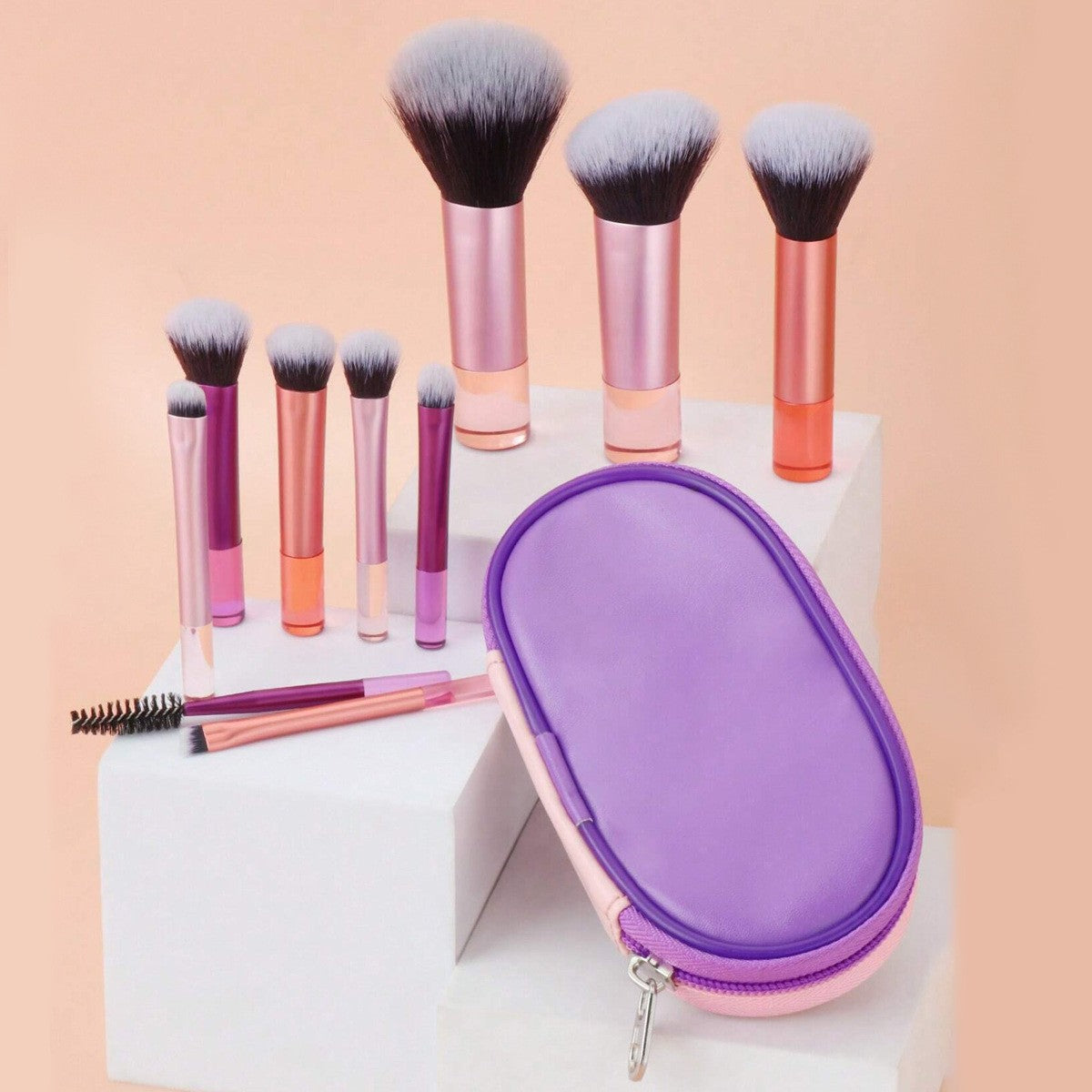 20-teiliges Make-up Pinselset Champagner