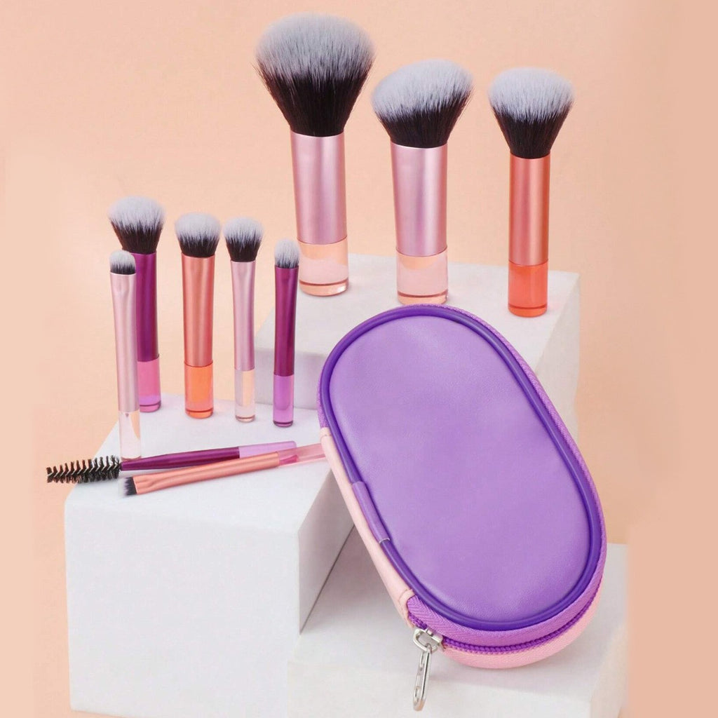 12-teiliges Make-up Pinselset mit Tasche