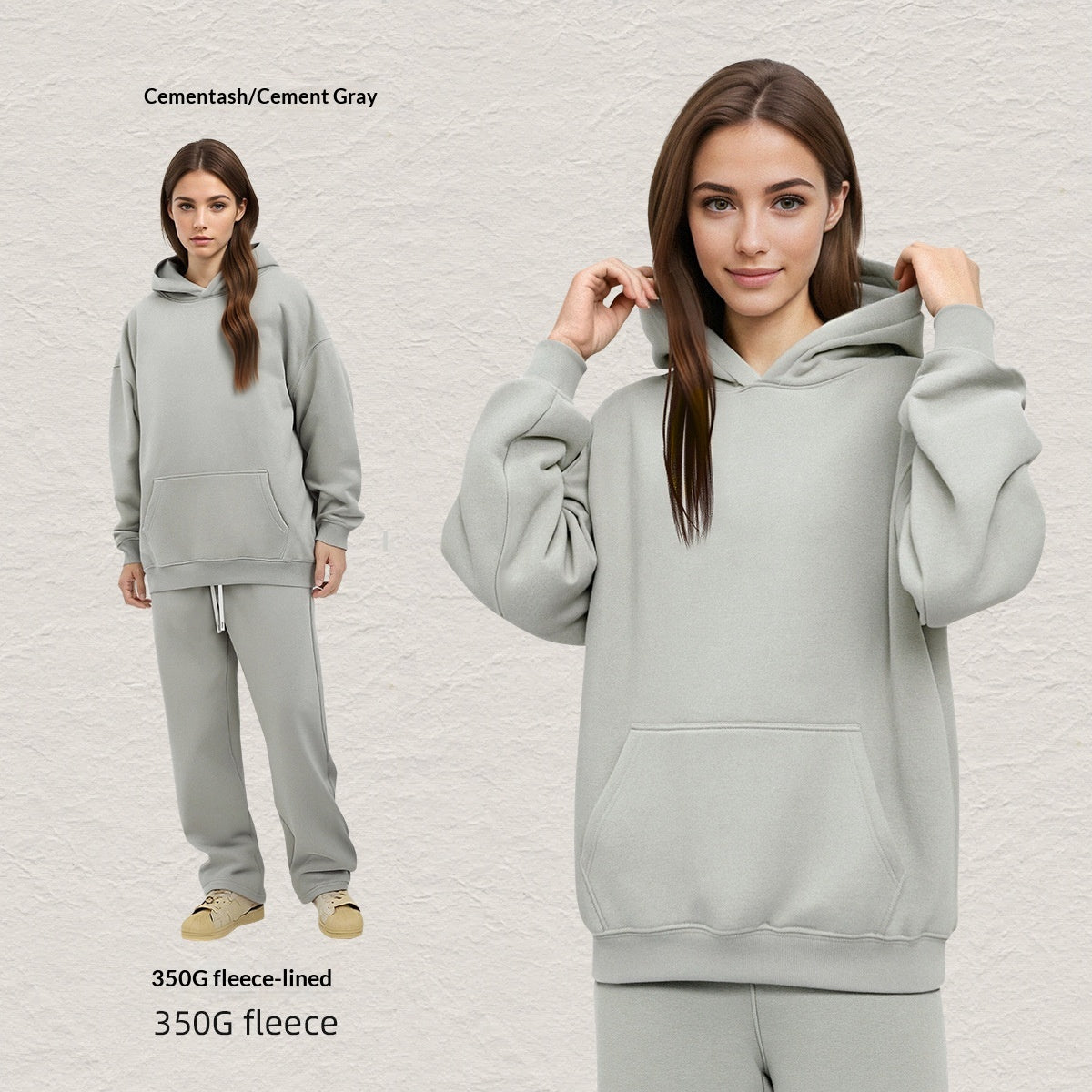 Gefüttertes Kapuzen-Sweatshirt für Damen – Ansicht 2