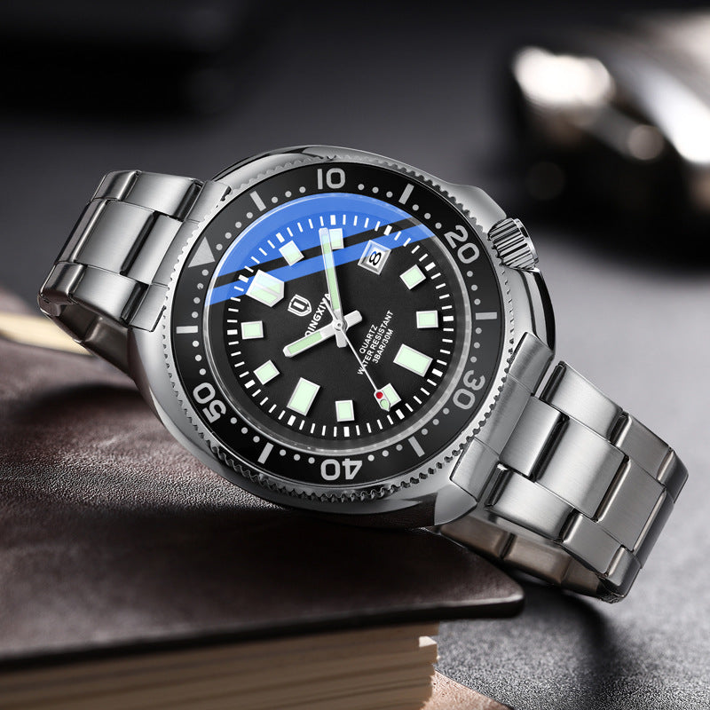 Quarz-Herrenuhr mit Edelstahlarmband – Bild 10 | LuxeStyle
