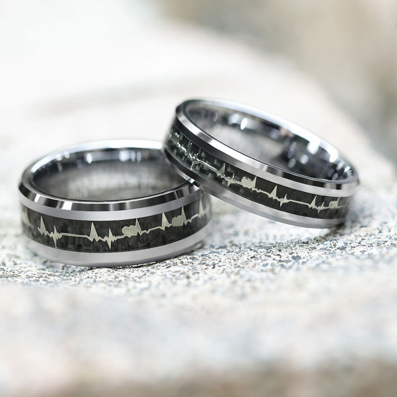 Titanring mit EKG-Muster – Bild 4 | LuxeStyle
