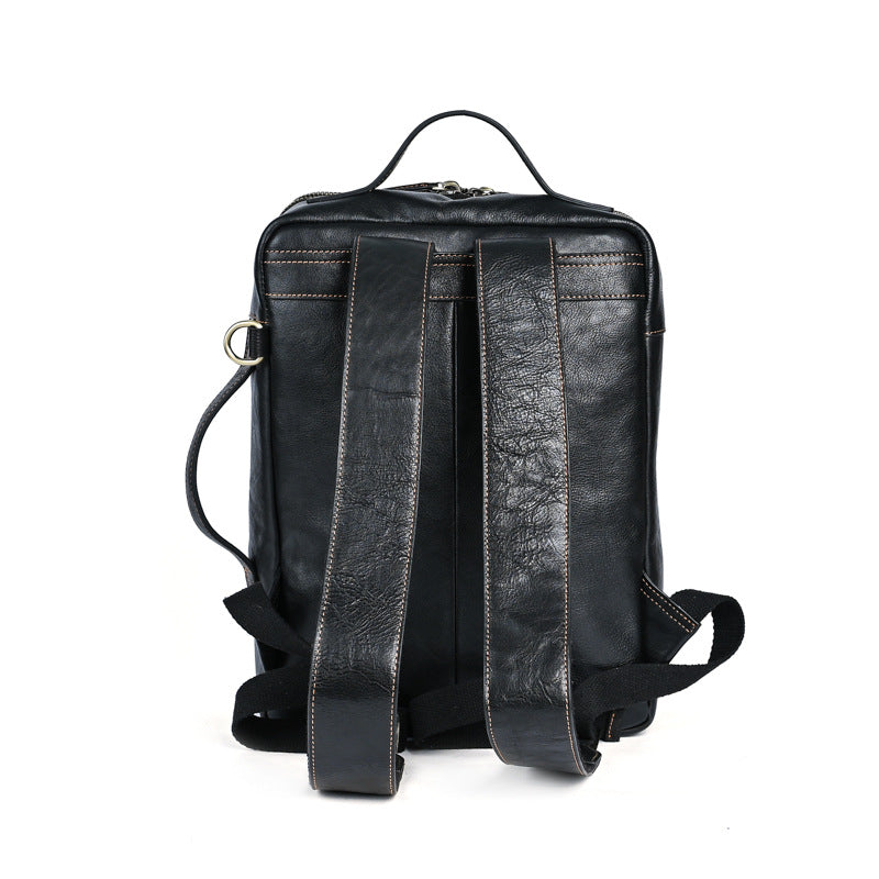 Rindsleder-Rucksack für Herren im Retro-Stil