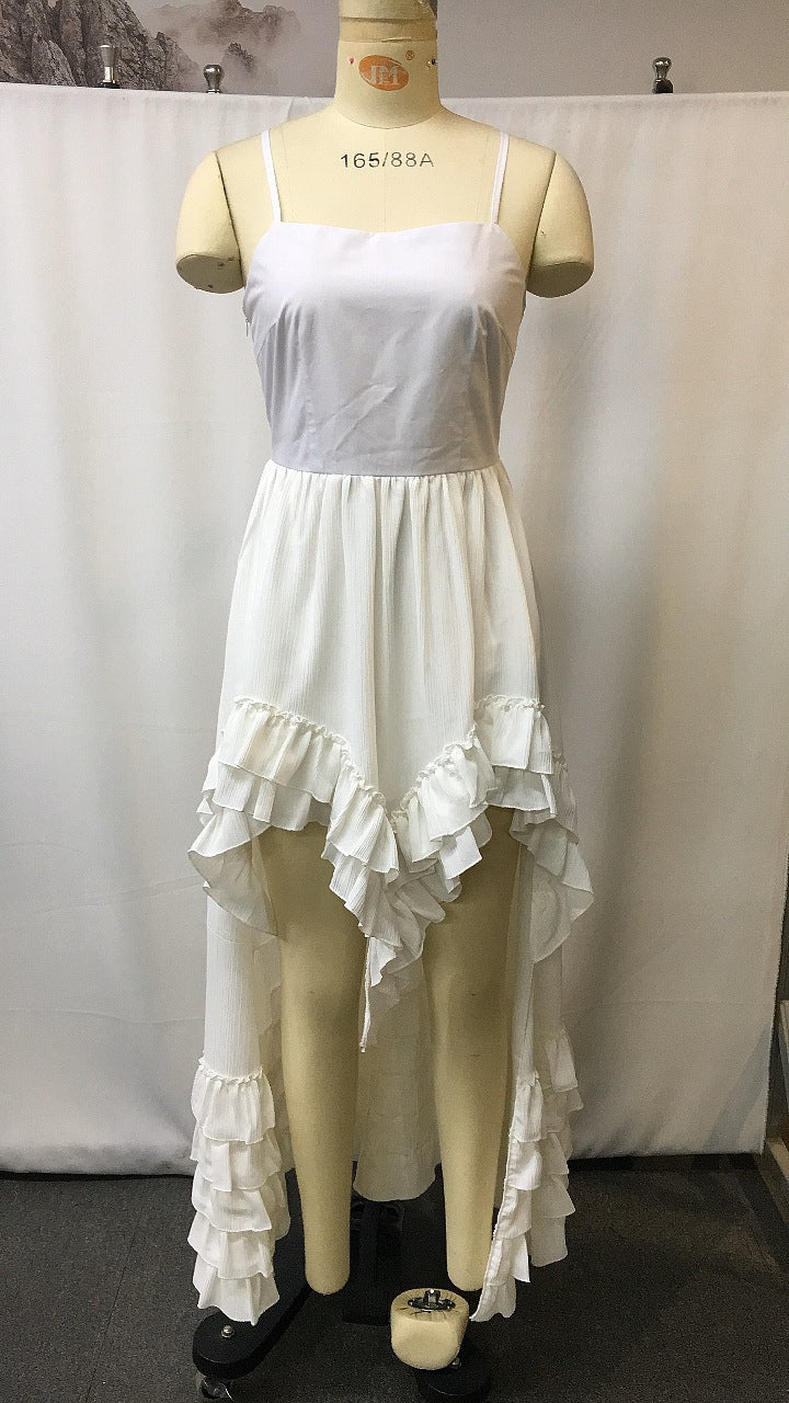 Damen Strick Maxikleid mit asymmetrischem Saum