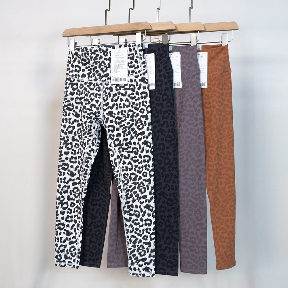 High-Waist Yoga-Hose mit Print