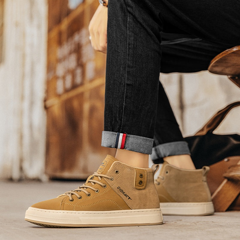 Mid-Top Board-Schuhe aus weichem Leder | LuxeStyle