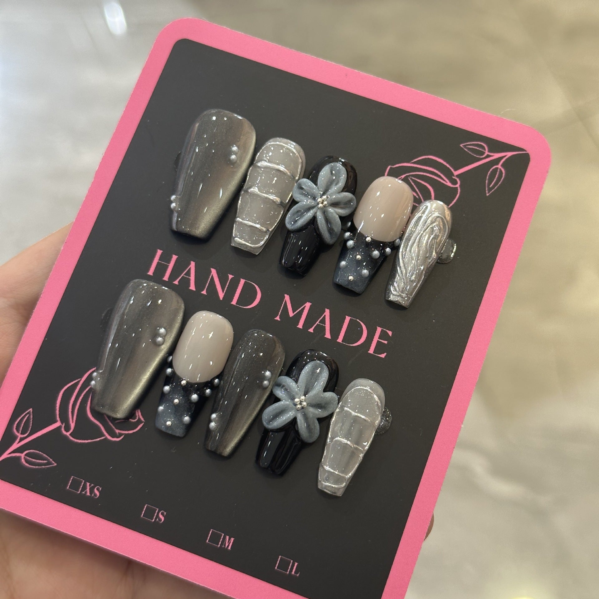 3D Cat Eye Press-on Nägel