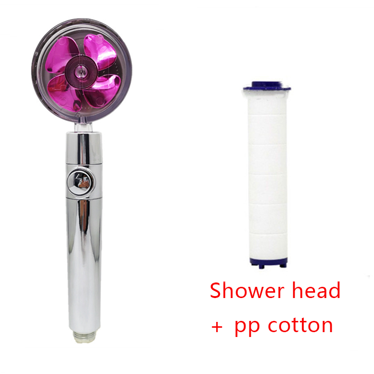 Duschkopf mit Turbo-Ventilator & Wassersparfunktion