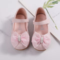 Mädchen-Lauflernschuhe mit PU-Leder & Schleife