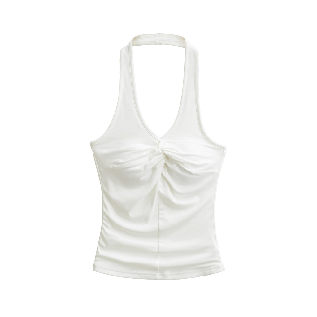 Halter-Neck V-Shirt für Damen