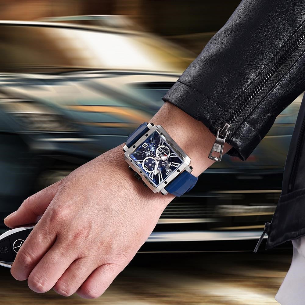Herrenuhr aus feinem Stahl, Quarz, multifunktional – Bild 6 | LuxeStyle