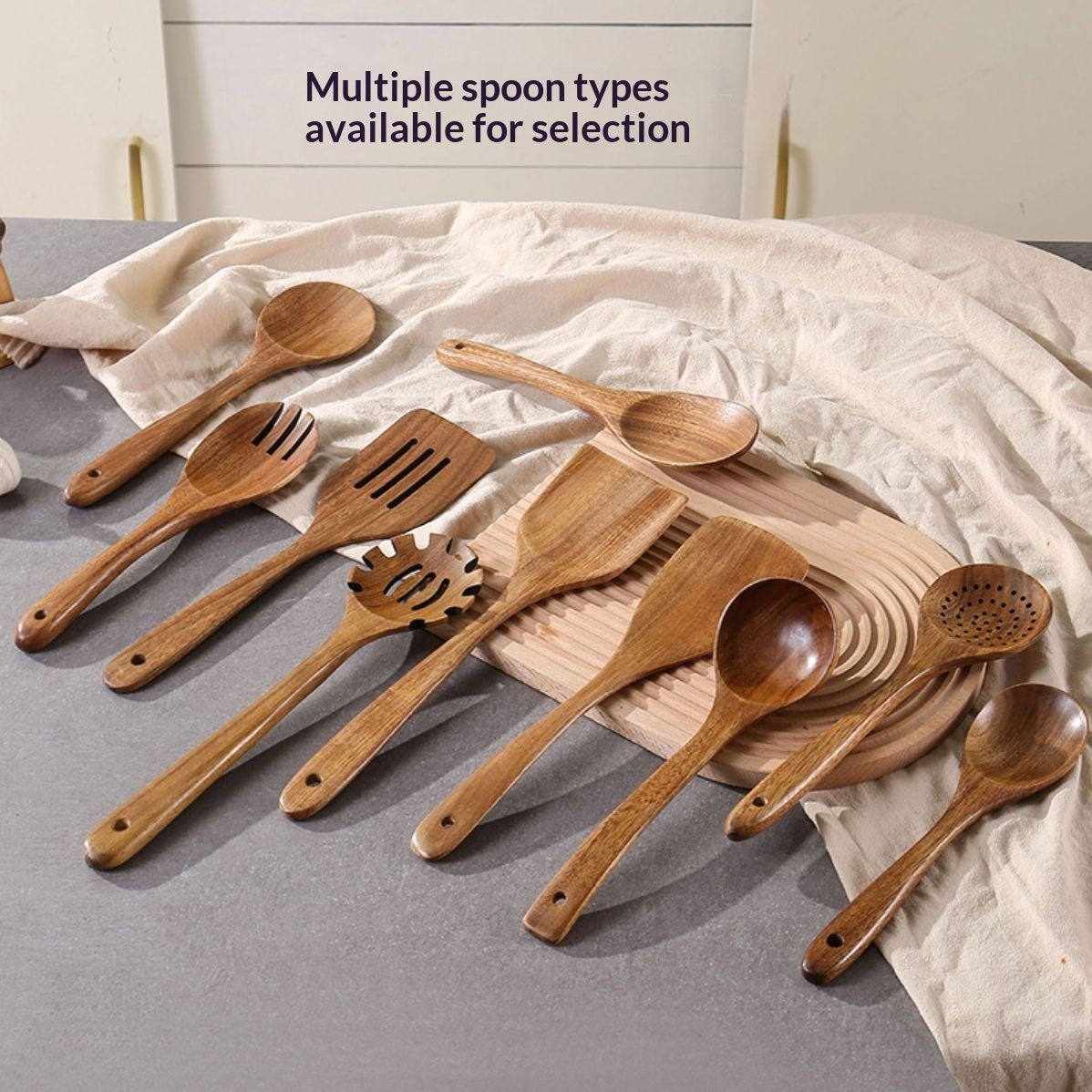 Holzkochutensilien-Set 7-teilig