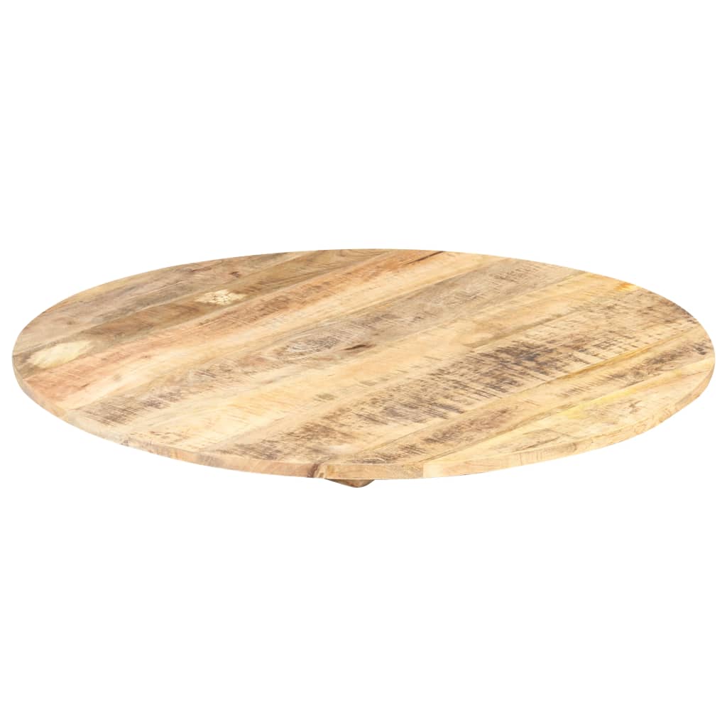 Runde Tischplatte aus massivem Mangoholz