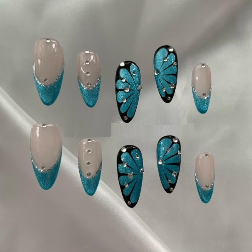 Blue Butterfly Press-on Nägel – Bild 2 | LuxeStyle