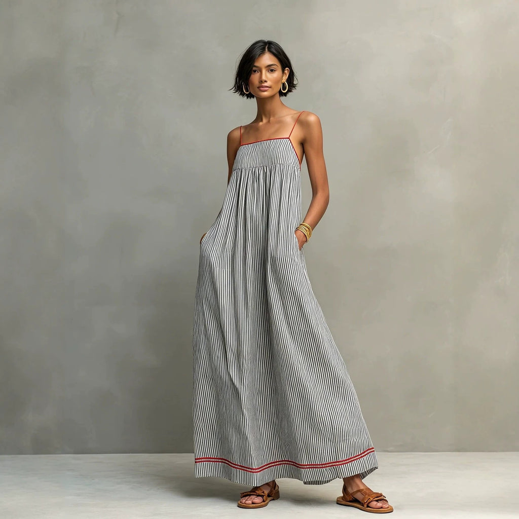 Trägerloses Casual Maxikleid