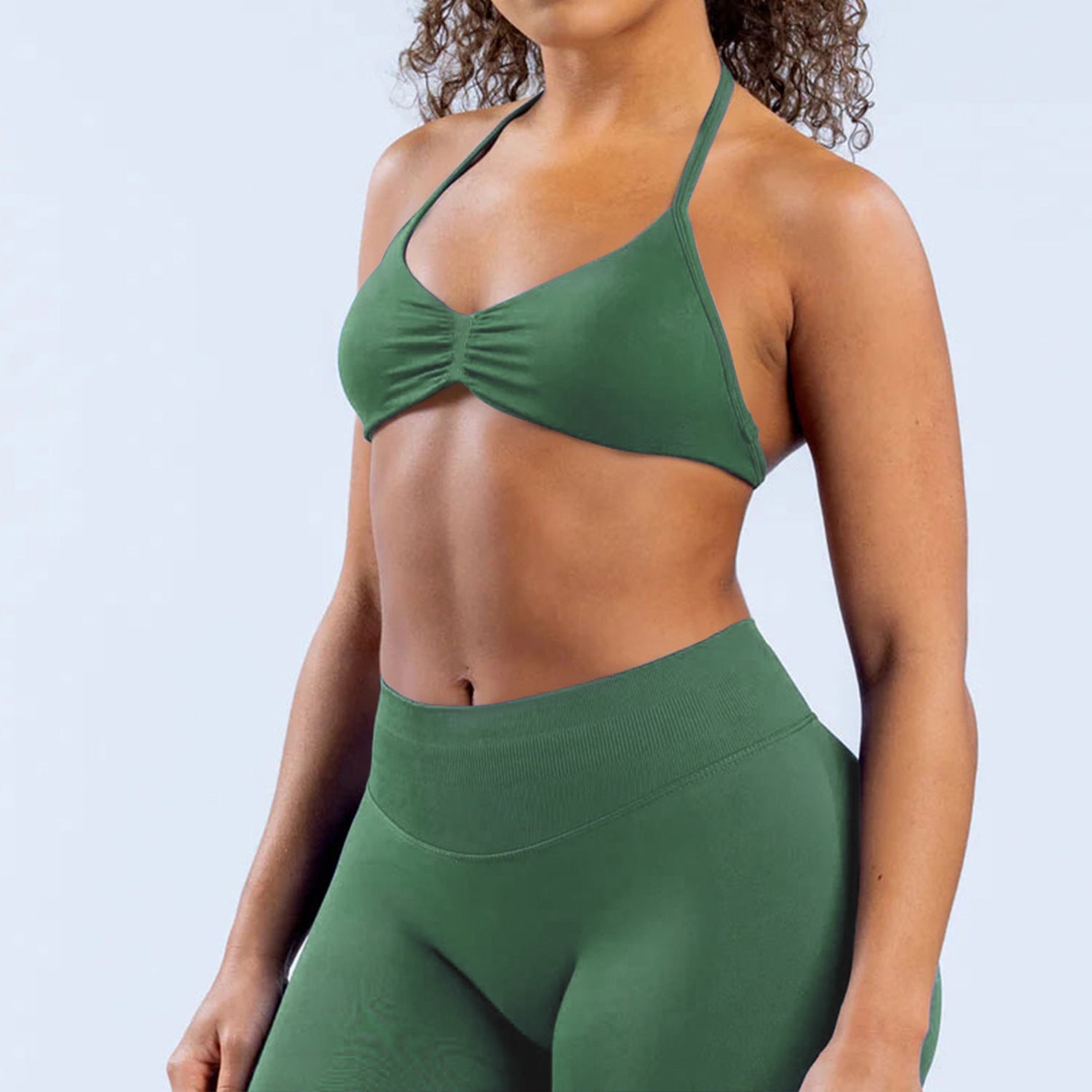 Nahtloses Yoga-Set mit Sport-BH