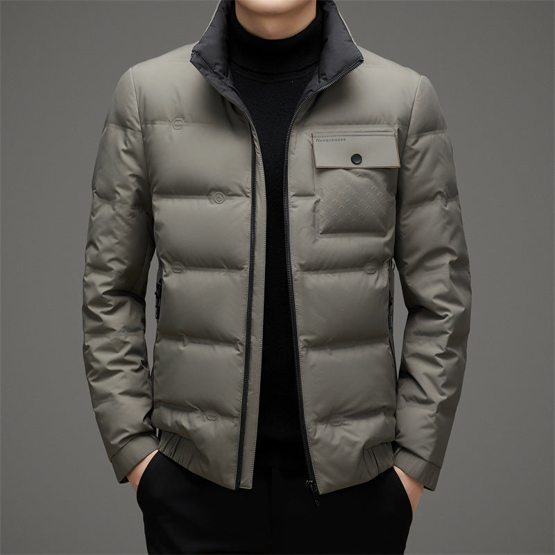 Herren Winter Daunenjacke mit Stehkragen – Bild 7 | LuxeStyle