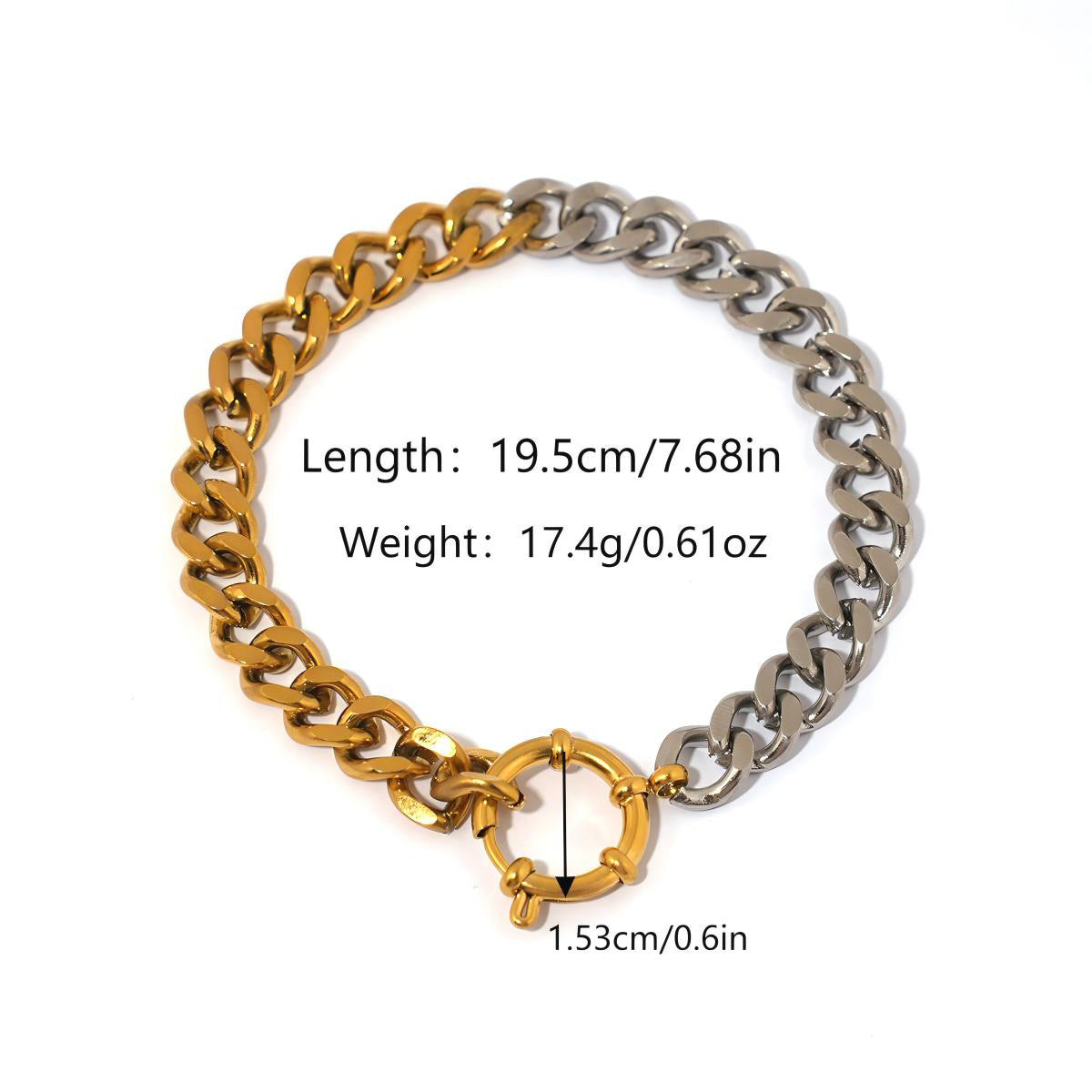 Edelstahl-Doppelton-Zweifarben-Armband – Bild 3 | LuxeStyle