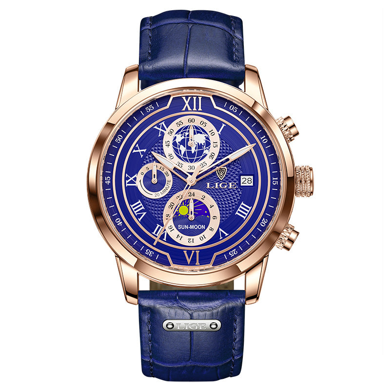 Herrenuhr mit Mondphase