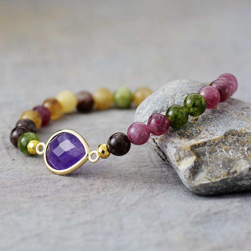 Amethyst Turmalin Kristall Armband – Bild 3 | LuxeStyle
