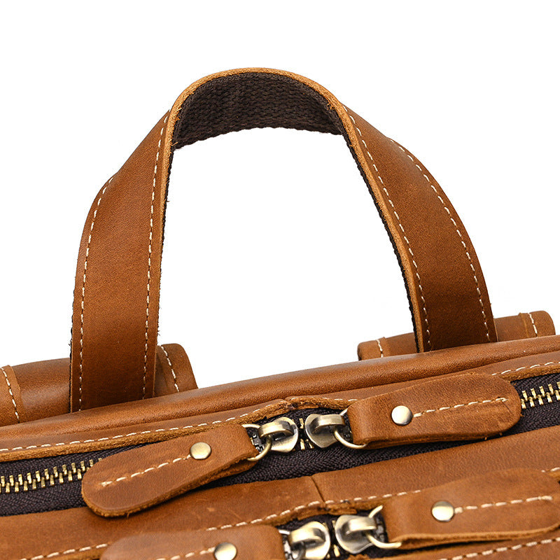 Lederrucksack Vintage Herren Rindsleder