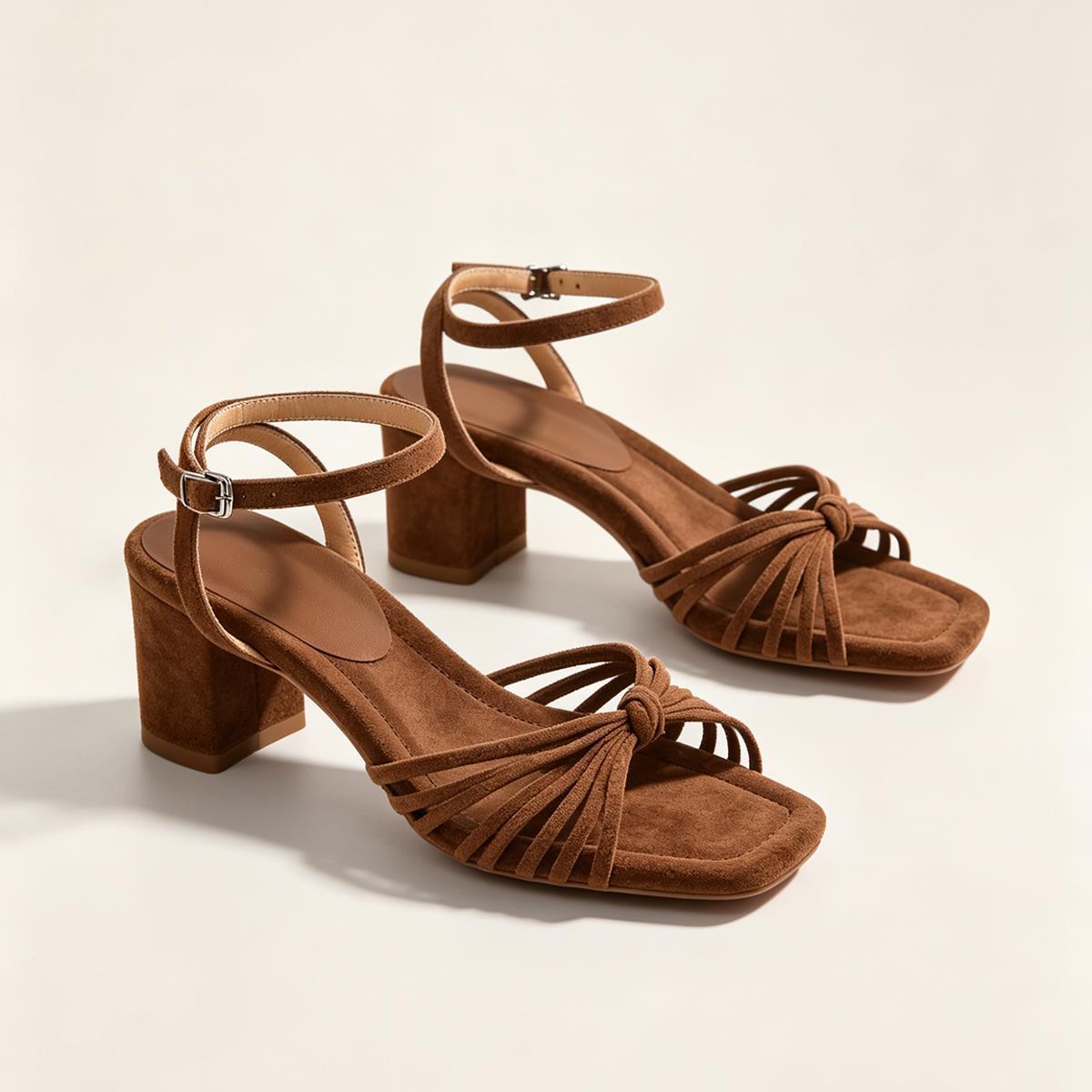 Römer Sandalen mit Chunky-Absatz