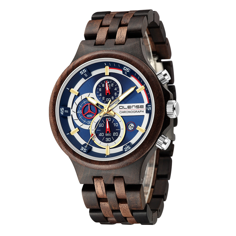 Herren-Armbanduhr aus Holz, Sportlich Elegant | LuxeStyle