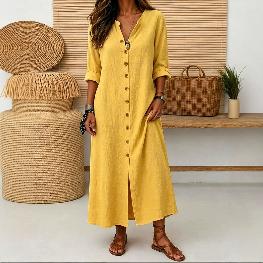 Mid-Langes V-Ausschnitt Strickkleid für Damen – Bild 9 | LuxeStyle