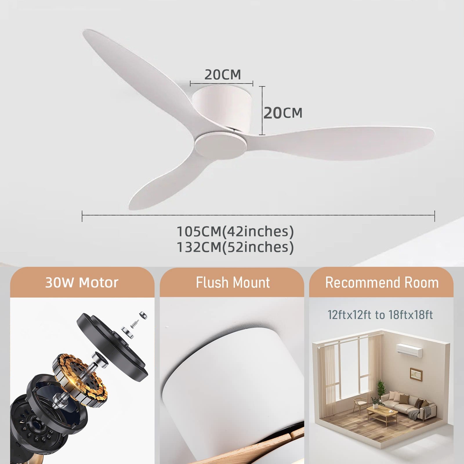 Deckenventilator mit Fernbedienung